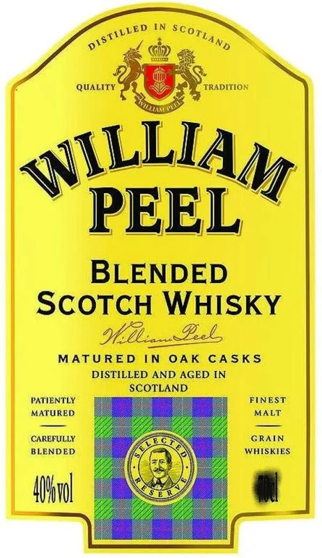 Уиски WILLIAM PEEL 40% алк. 1 л - William Peel