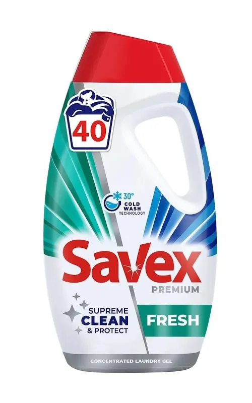 Гел за пране SAVEX Premium Fresh 1.8 л 40 дози