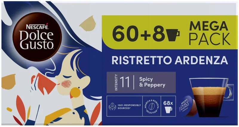 Кафе капсули NESCAFE Dolce Gusto Ristretto Ardenza 60+8 бр. - Nescafe Dolce Gusto