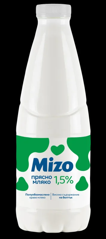 Прясно краве мляко MIZO 1.5% 1 л