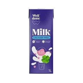Прясно мляко WELL DONE UHT без лактоза 3,2% 1 л - WELL DONE
