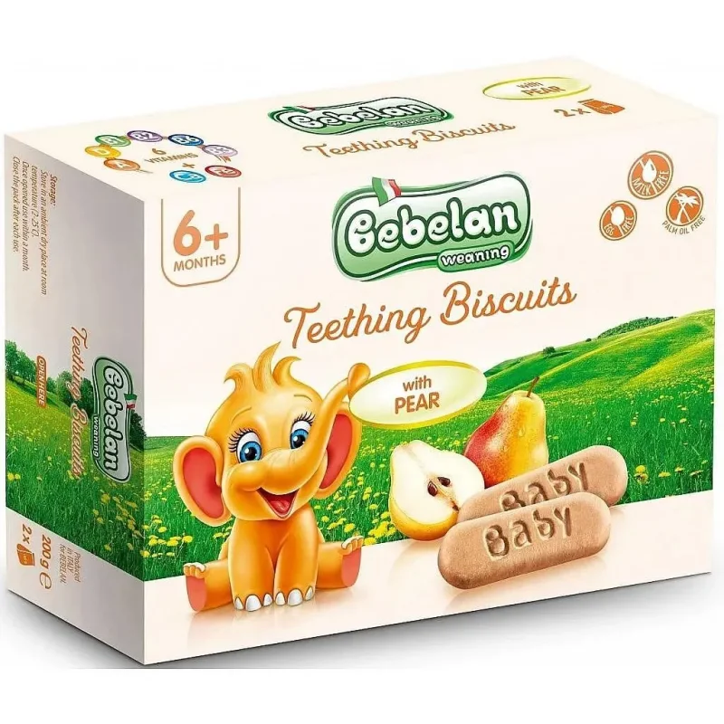 Бебешки бисквити BEBELAN с круши 6М+ 200 г - BEBELAN