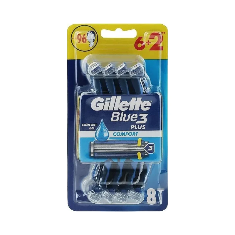 Самобръсначка GILLETTE Blue 3 plus 6+2 бр. - GILLETTE