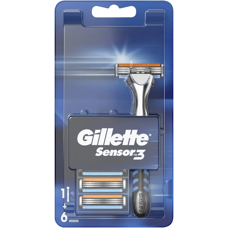 Самобръсначка GILLETTE Sensor 3 с 3 ножчета и 6 резервни глави - GILLETTE