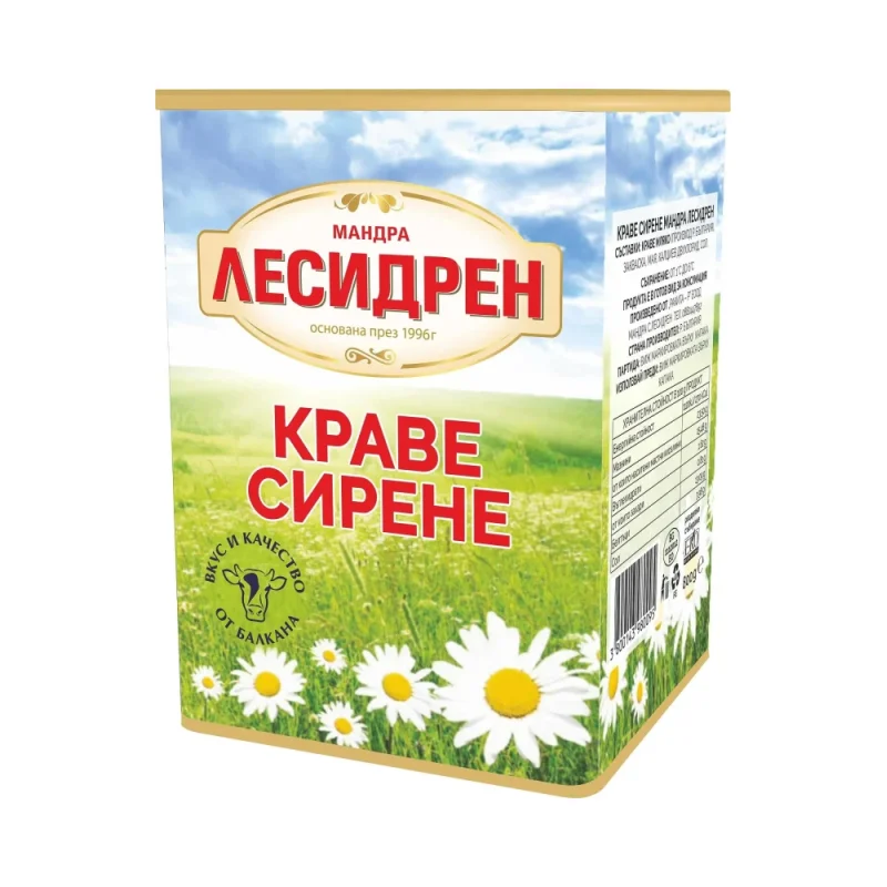 Краве сирене ЛЕСИДРЕН тенекия 800 г - Лесидрен