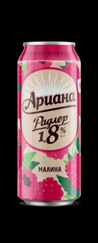 Бира АРИАНА Радлер малина 1.8% алк. 500 мл - АРИАНА