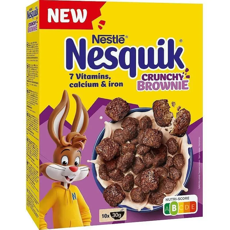Зърнена закуска NESQUIK Crunch Brownie 300 г - NESQUIK