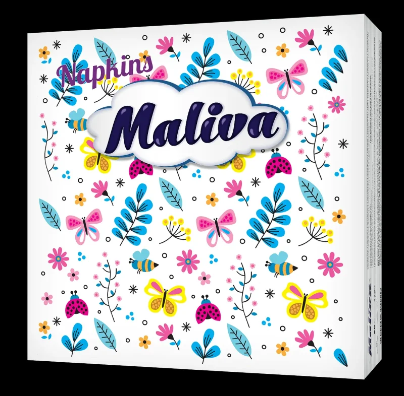 Салфетки MALIVA принт 33x33 см 1 пл. 50 бр. - MALIVA