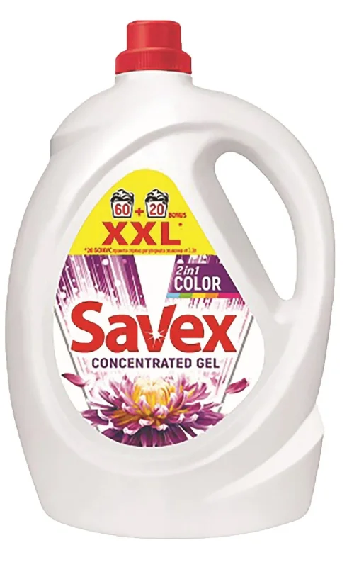 Гел за пране SAVEX 2in1 Color 4.4 л 80 дози - SAVEX