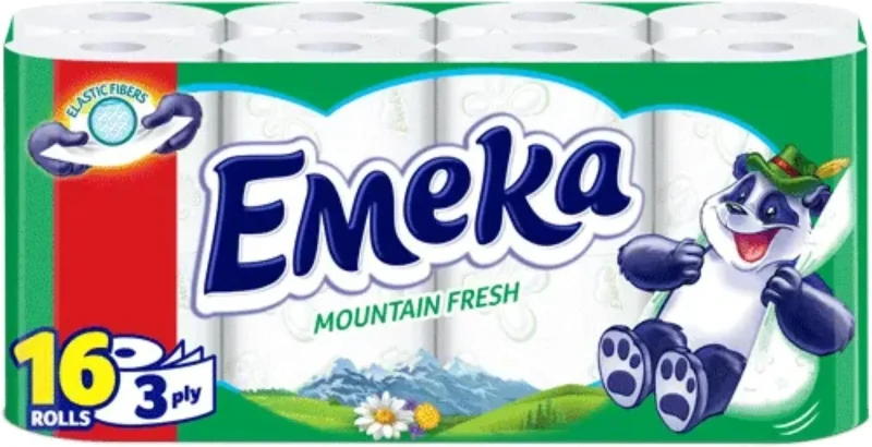 Тоалетна хартия EMEKA Fresh 3 пласта 16 бр. - Емека
