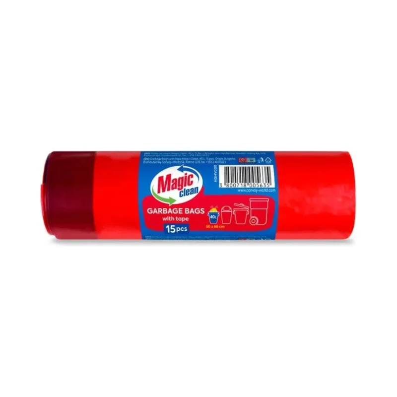Торби с връзки MAGIC CLEAN 40 л., 15 бр. - MAGIC CLEAN