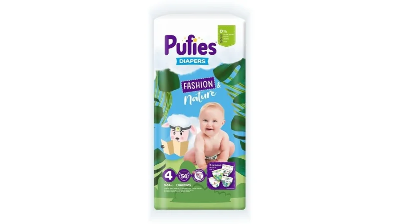 Бебешки пелени PUFIES F&N №4 9-14 кг., 54 бр. - PUFIES