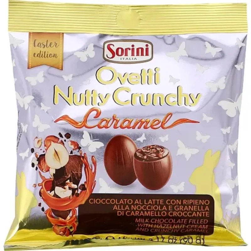 Шоколадови яйца SORINI карамелизирани орехи 90 гр. - SORINI
