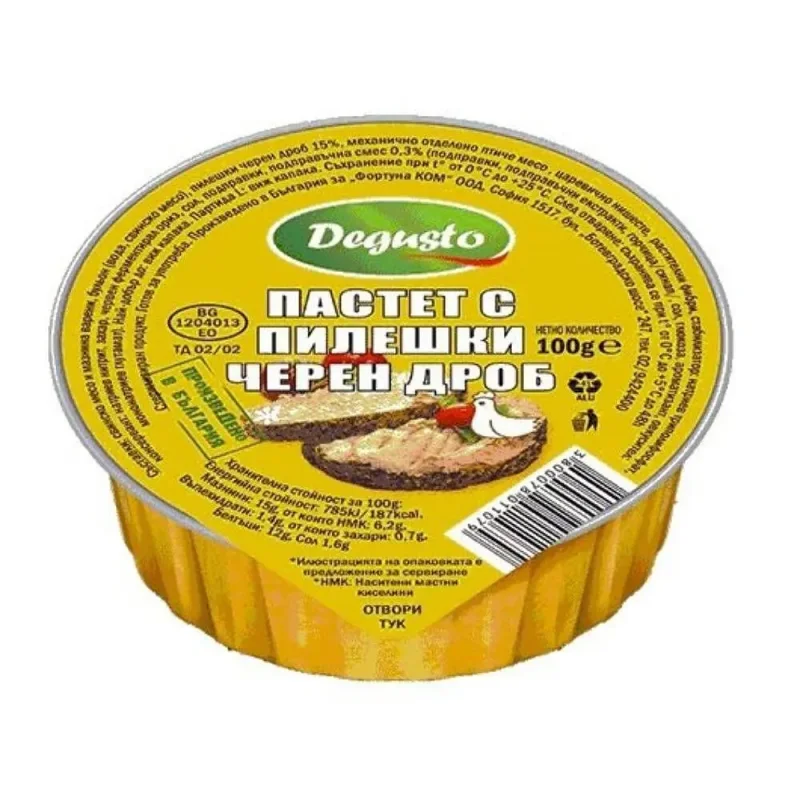 Пастет с пилешки дроб DEGUSTO 100 гр. - Degusto
