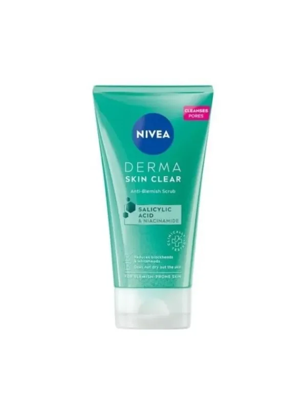 Скраб лице NIVEA Derma Skin Clear 150 мл.
