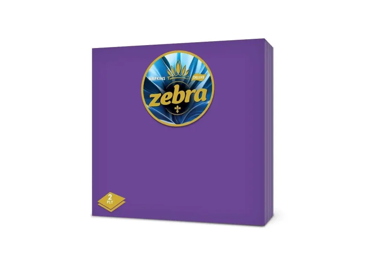Салфетки ZEBRA Deluxe лилави, 2 пласта, 35 бр. - ZEBRA