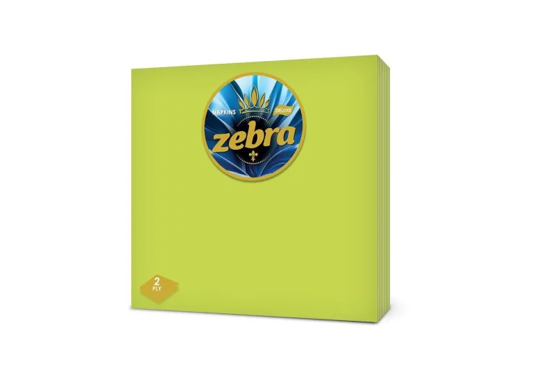 Салфетки ZEBRA Deluxe зелени 2 пласта, 35 бр. - ZEBRA