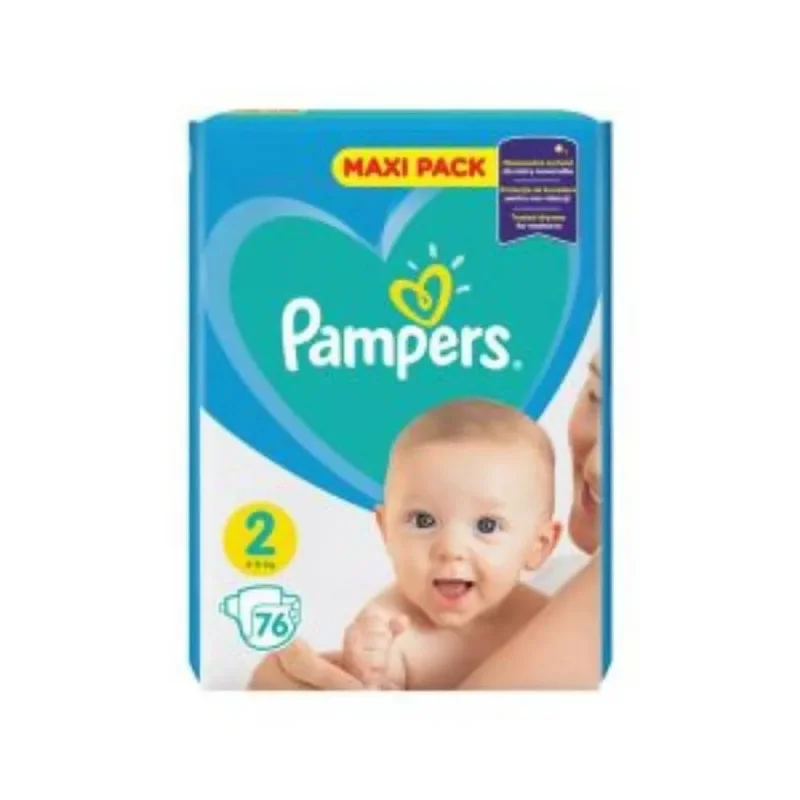 Бебешки пелени PAMPERS JPM S2 76 бр., 4-8 кг. - PAMPERS