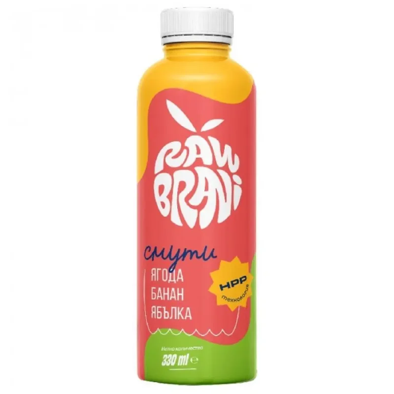 RAW BRANI смути от ягода, ябълка и банан 1 л