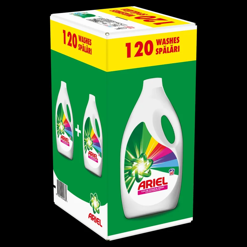 Гел за пране ARIEL Color 2x3 л., 2x60 дози - ARIEL