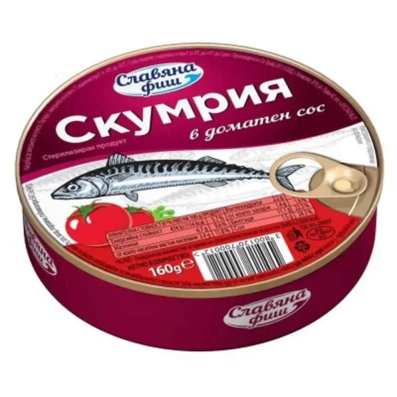 Скумрия котлет в доматен сос Славяна Фиш 160 гр