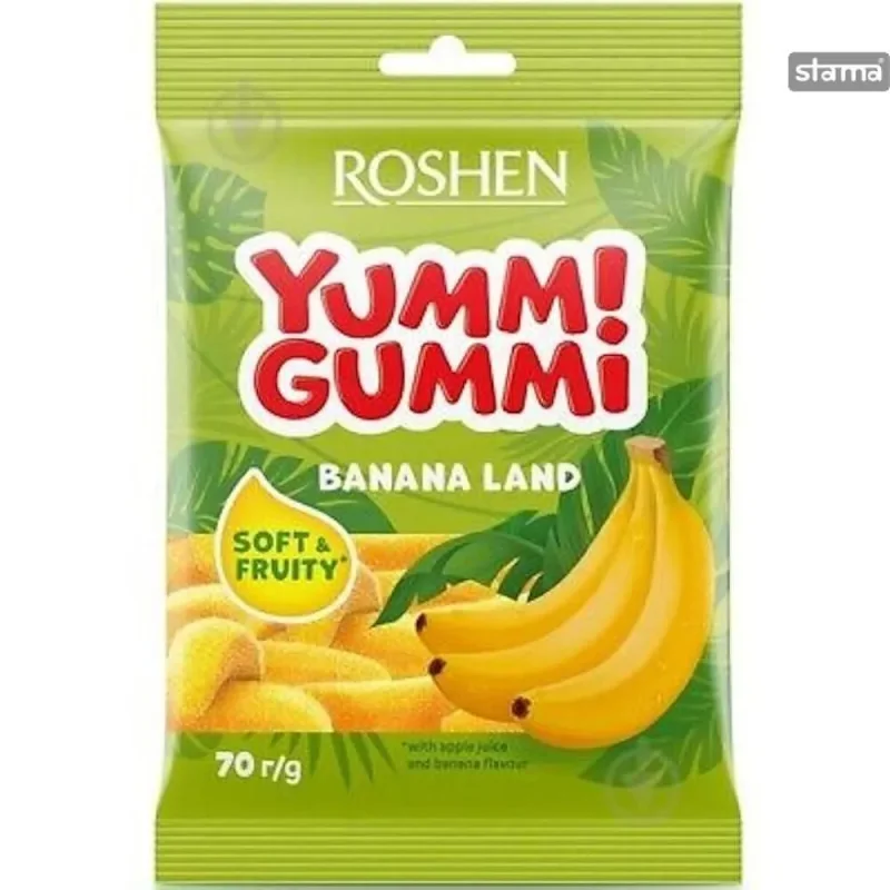 Бонбони YUMMI GUMM желирани Banana Land 70 гр - ROSHEN