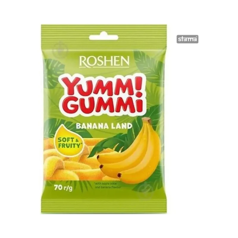 Бонбони YUMMI GUMM желирани Banana Land 70 гр - ROSHEN