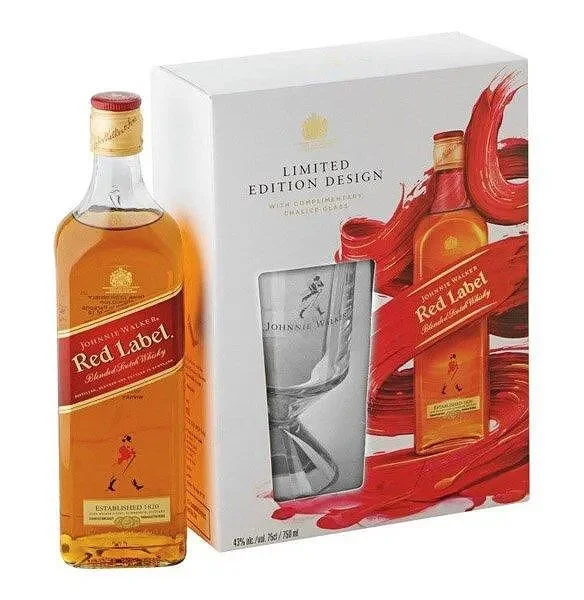 Уиски JOHNNIE WALKER Red Label 40% алк. 700 мл + чаша - JOHNNIE WALKER