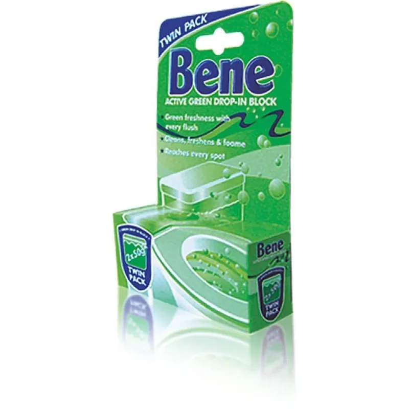 Ароматизатор за тоалетна BENE Wclean зелен 2х50 г - BENE