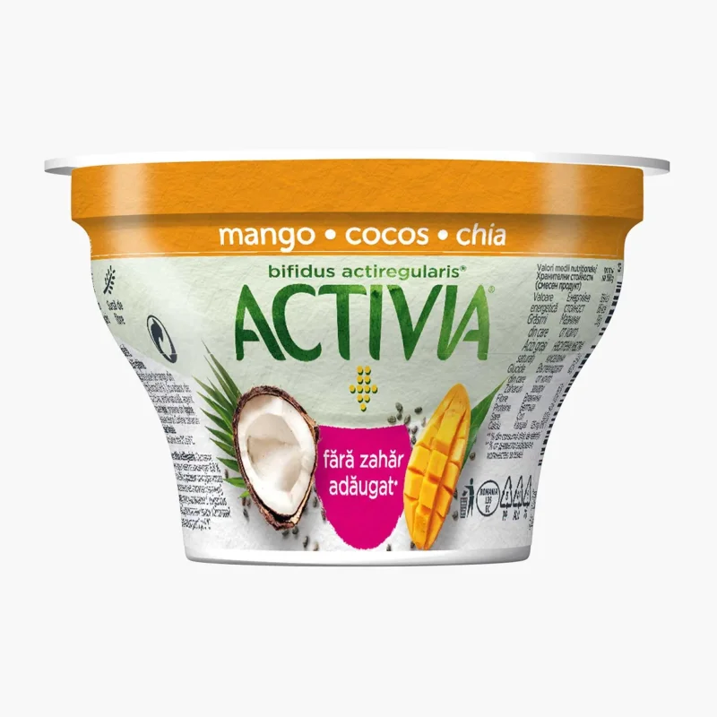 ACTIVIA без добавена захар манго,кокос,чиа 150 гр