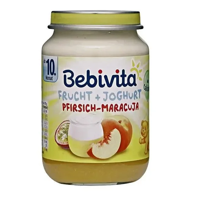 Пюре BEBIVITA йогурт с праскова и маракуя 10М+ 190 г - BEBIVITA