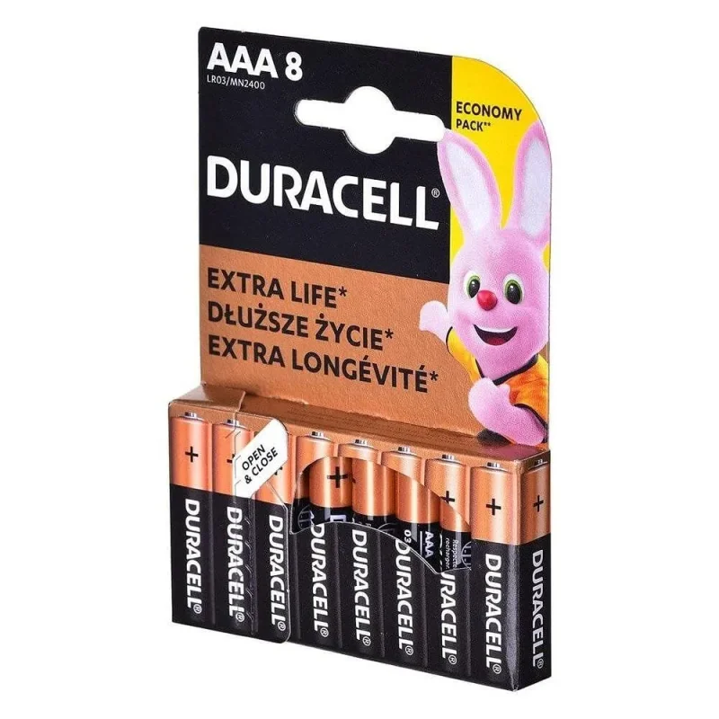 Батерии DURACELL AAА 8 бр - DURACELL