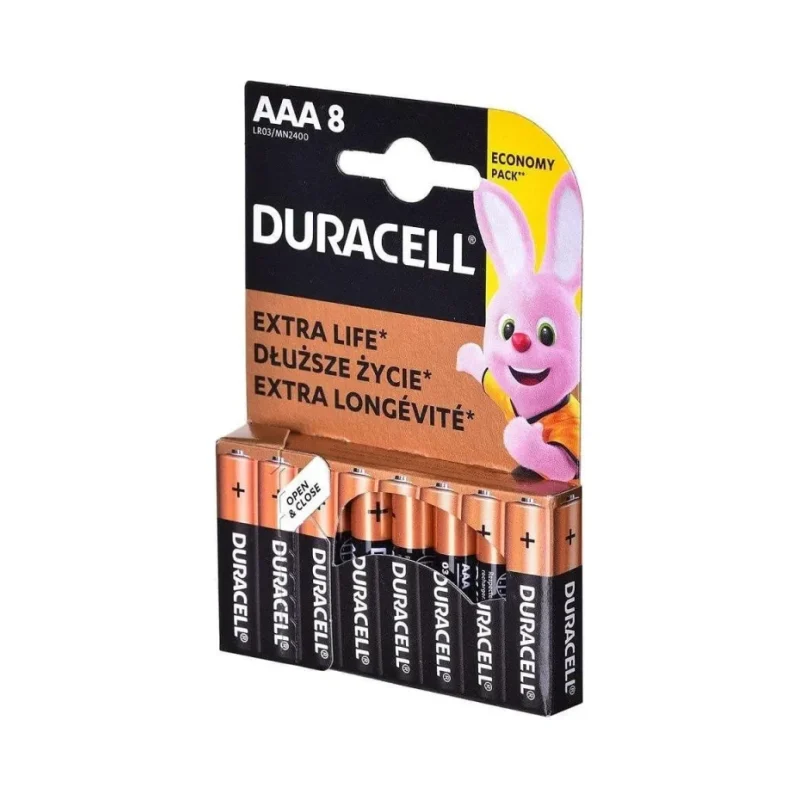 Батерии DURACELL AAА 8 бр - DURACELL