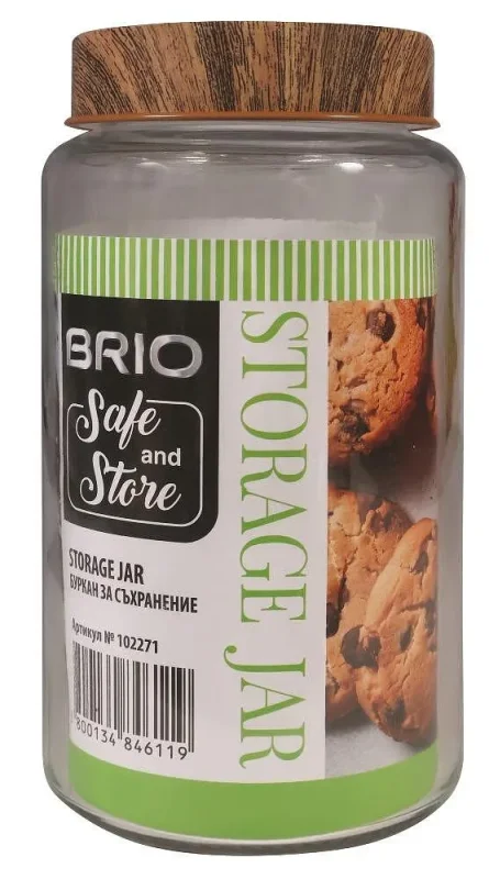 Стъклен буркан BRIО с капачка винт 1 л - BRIO