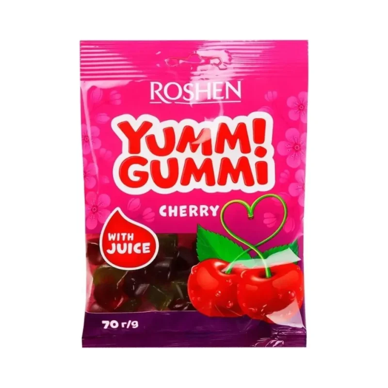 Бонбони YUMMI GUMM желиирани череши 70 г - ROSHEN