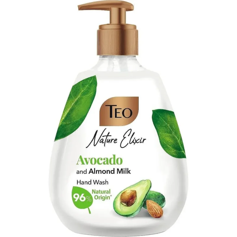 Течен сапун ТЕО Nature Elixir Avocado & Almond Milk 500 мл с помпа - TEO NATURE
