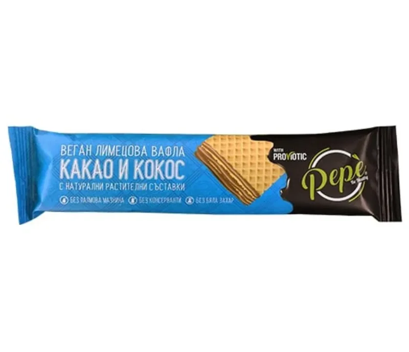 Вафла PEPE какао и кокос с лимец 30 гр. - PEPE