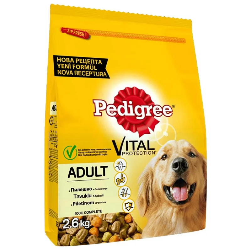 Суха храна куче PEDIGREE Пиле 2.6 кг. - PEDIGREE
