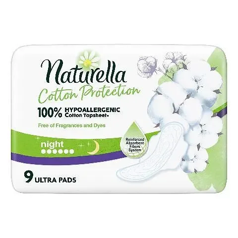 Дамски превръзки NATURELLA Cotton Night 9 бр. - NATURELLA