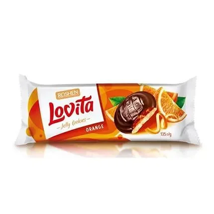 Бисквита LOVITA желиран портокал 135 гр.