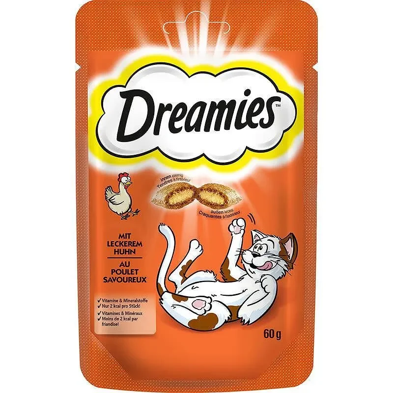 Лакомство за котки DREAMIES с пиле 60 г - DREAMIES