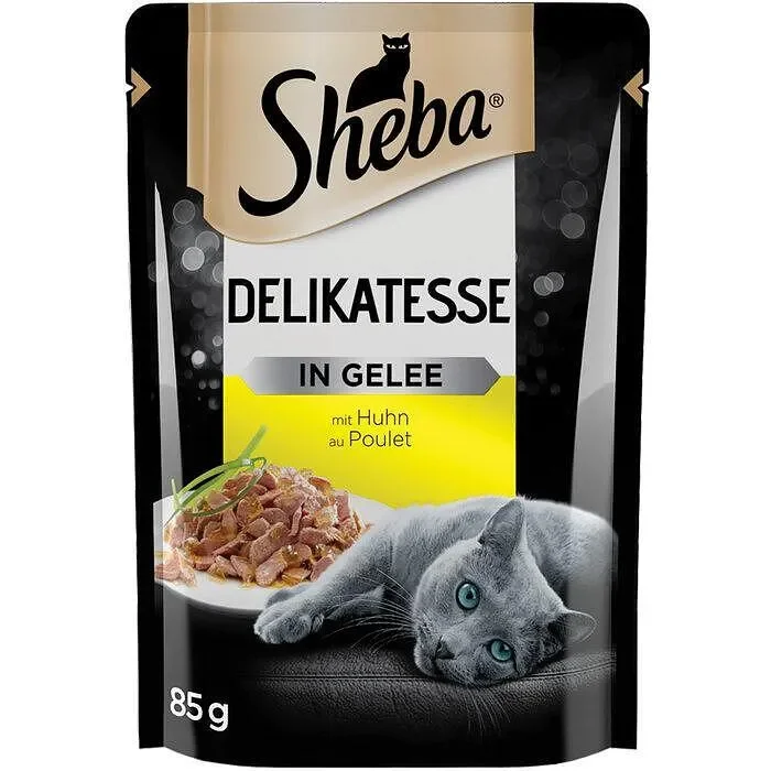 Пауч за котки SHEBA с пилешко в желе 85 г - SHEBA