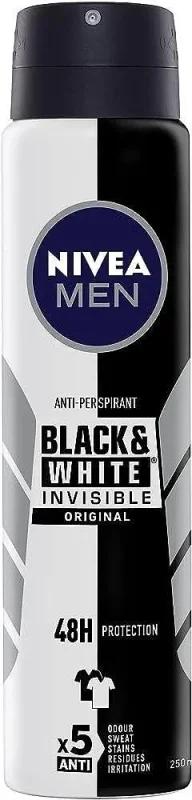 Део спрей NIVEA MEN Invisible Black & White Original 250 мл. - Nivea
