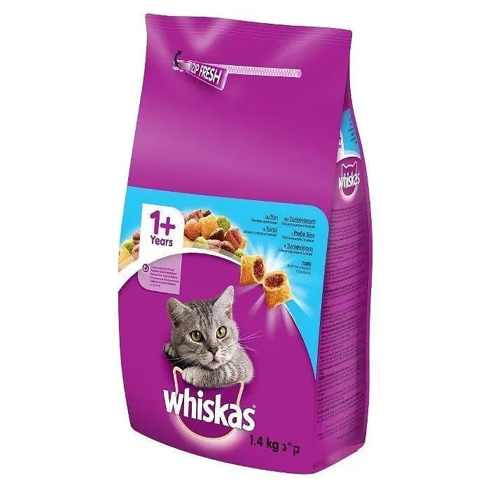 Суха храна за котки WHISKAS с риба тон 1.4 кг. - WHISKAS