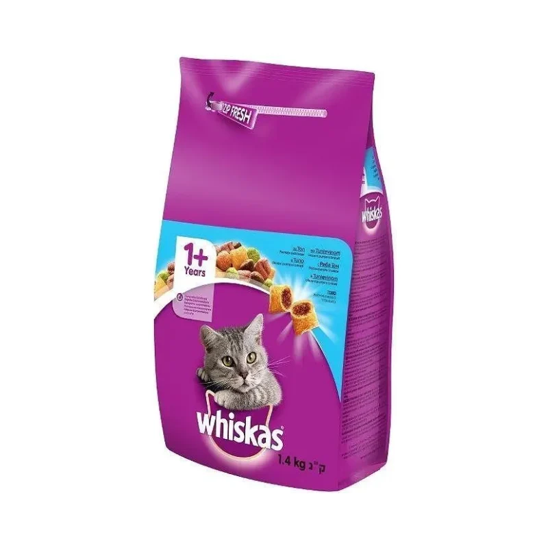 Суха храна за котки WHISKAS с риба тон 1.4 кг. - Whiskas