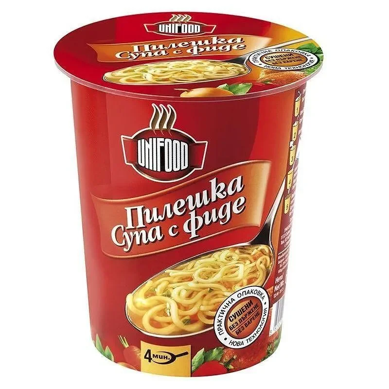 Супа UNIFOOD пилешка с фиде 60 гр. чаша