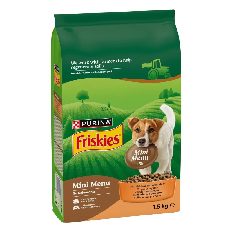 Суха храна куче FRISKIES M Menu пиле 1.5 кг. - FRISKIES