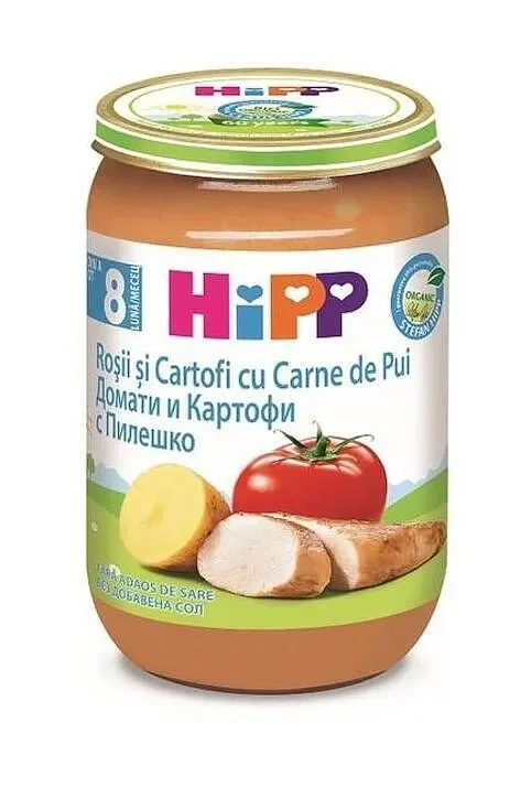 Пюре HIPP Bio домат/картоф/пилешко 220 гр. - HIPP