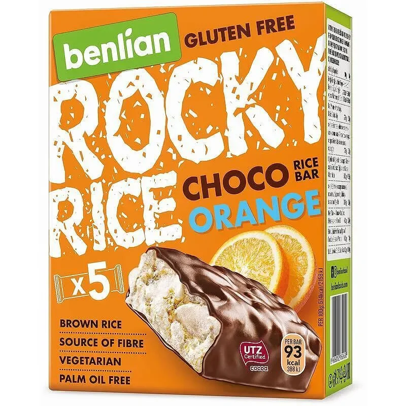 Оризов снакс BENLIAN RockyRice портокал 90 гр. - BENLIAN