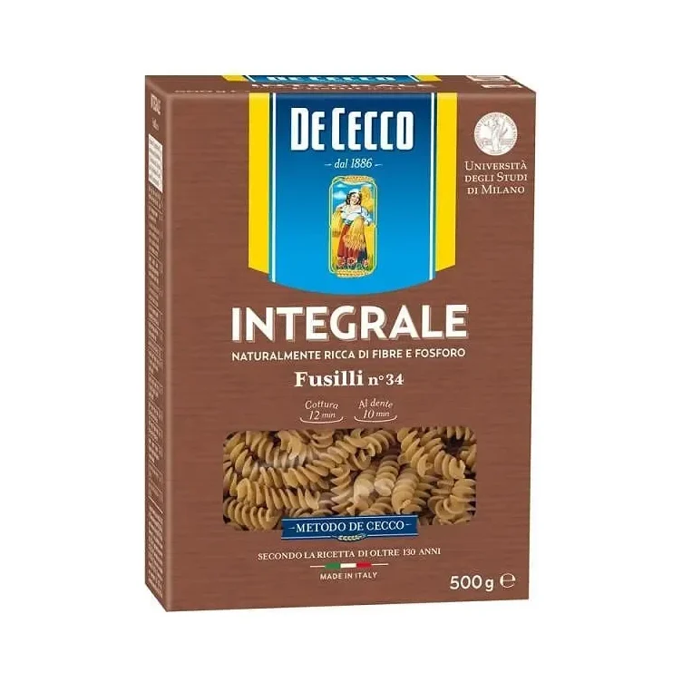 Макарони DE CECCO фусили пълнoзърнести 500 гр. - DE CECCO